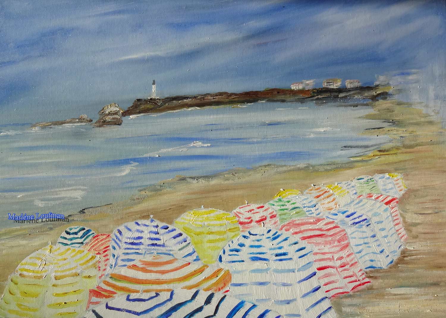 N° 9 - Parasols sur la plage de Biarritz 